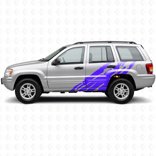 Schlamm-Spritz-Grafik Seitenaufkleber für Jeep Grand Cherokee 1999-2004_2