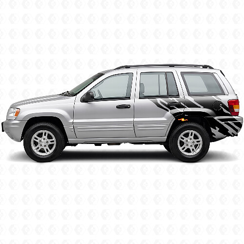 Schlamm-Spritzschutz-Grafik Heckseitiger Vinyl-Aufkleber für Jeep Grand Cherokee 1999-2004