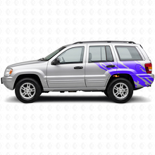 Schlamm-Spritzschutz-Grafik Heckseitiger Vinyl-Aufkleber für Jeep Grand Cherokee 1999-2004_2