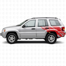 Schlamm-Spritzschutz-Grafik Heckseitiger Vinyl-Aufkleber für Jeep Grand Cherokee 1999-2004_3
