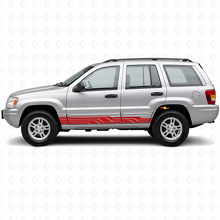 Verschlungene Streifen Seiten Vinyl Aufkleber für Jeep Grand Cherokee 1999-2004_3
