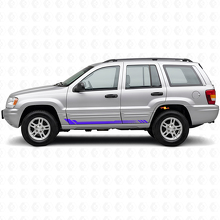 Honeycomb-Streifen Seiten-Vinylaufkleber für Jeep Grand Cherokee 1999-2004_2