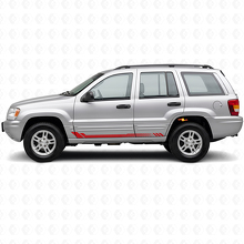 Honeycomb-Streifen Seiten-Vinylaufkleber für Jeep Grand Cherokee 1999-2004_3