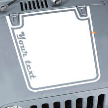 Individuelle Schriftzug Blackout Umriss Motorhauben Vinylaufkleber für Jeep CJ und Wrangler_2