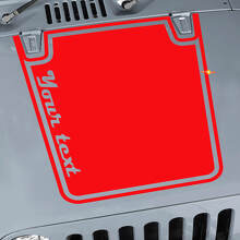 Individuelle Schriftzug Blackout Umriss Motorhauben Vinylaufkleber für Jeep CJ und Wrangler_3