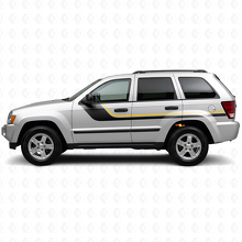 Doppelte Seitenstreifen Vinylaufkleber für Jeep Grand Cherokee 2005-2010_2