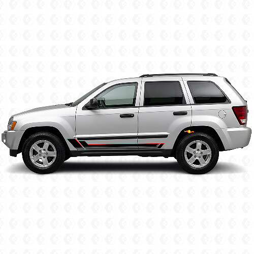 Zwillingsstreifen Kotflügelverkleidungs-Vinylaufkleber für Jeep Grand Cherokee 2005-2010