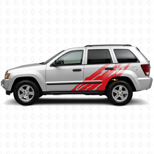 Schlammspritz-Grafik Seitlicher Vinyl-Aufkleber für Jeep Grand Cherokee 2005-2010_3