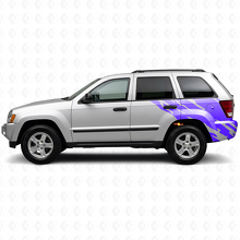 Schlamm-Spritzer Grafik Heckseiten Vinylaufkleber für Jeep Grand Cherokee 2005-2010_2