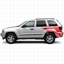 Schlamm-Spritzer Grafik Heckseiten Vinylaufkleber für Jeep Grand Cherokee 2005-2010_3