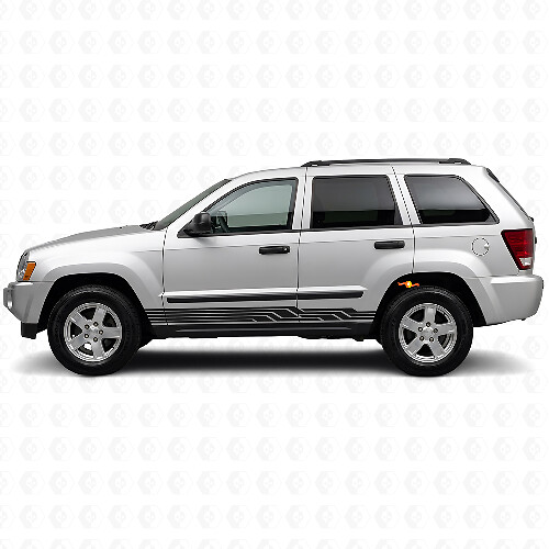 Verschränkte Streifen Seiten-Vinylaufkleber für Jeep Grand Cherokee 2005-2010
