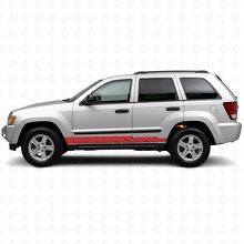 Verschränkte Streifen Seiten-Vinylaufkleber für Jeep Grand Cherokee 2005-2010_3