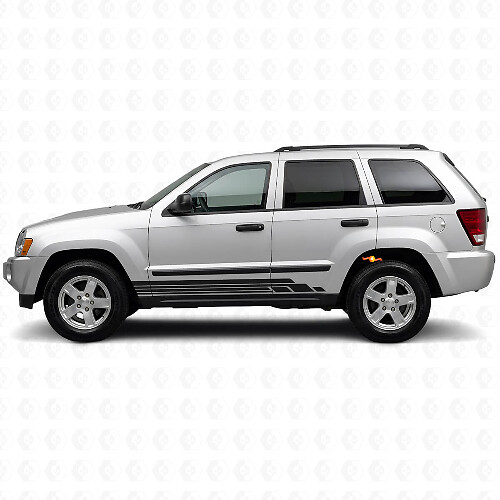 Gebogene Streifen Seiten-Vinylaufkleber-Set für Jeep Grand Cherokee 2005-2010