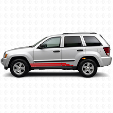 Gebogene Streifen Seiten-Vinylaufkleber-Set für Jeep Grand Cherokee 2005-2010_3