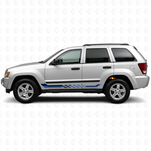 Schachbrett-Flaggen-Seitenstreifen Vinyl-Aufkleber für Jeep Grand Cherokee 2005-2010_2
