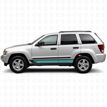 Vintage gerade Streifen Seitenvinylaufkleber für Jeep Grand Cherokee 2005-2010_2