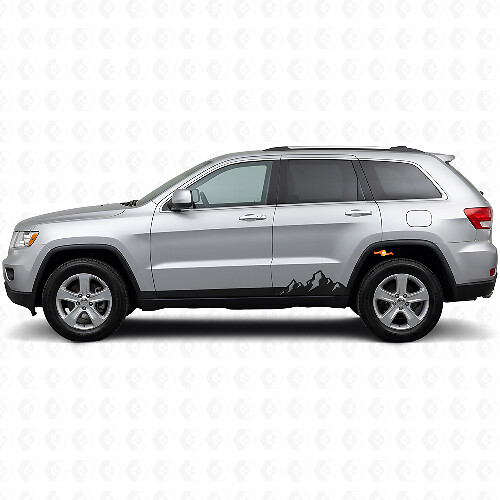 Berge Dünne Streifen Seiten-Vinylaufkleber für Jeep Grand Cherokee 2011-2021_1