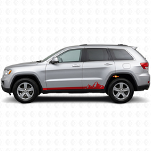 Berge Dünne Streifen Seiten-Vinylaufkleber für Jeep Grand Cherokee 2011-2021_3