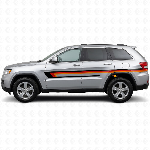 Triple-Streifen Seitentür-Vinylaufkleber für Jeep Grand Cherokee 2011-2021