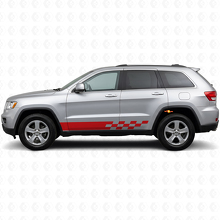 Schachbrett-Streifen Seiten-Vinylaufkleber für Jeep Grand Cherokee 2011-2021_3