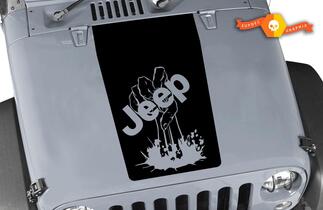 Jeep Zombie Hand Wrangler Motorhaube CJ YJ TJ JK Vinyl-Aufkleber