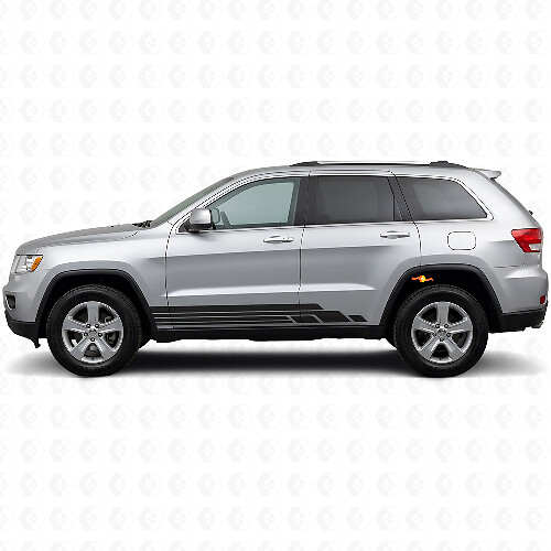 Gebogene Streifen Seiten-Vinyl-Aufkleber-Kit für Jeep Grand Cherokee 2011-2021