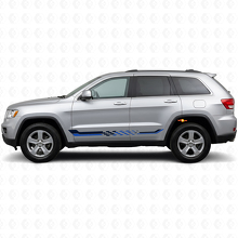 Schachbrett-Flaggen-Seitenstreifen Vinyl-Aufkleber für Jeep Grand Cherokee 2011-2021_2