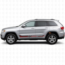 Schachbrett-Flaggen-Seitenstreifen Vinyl-Aufkleber für Jeep Grand Cherokee 2011-2021_3