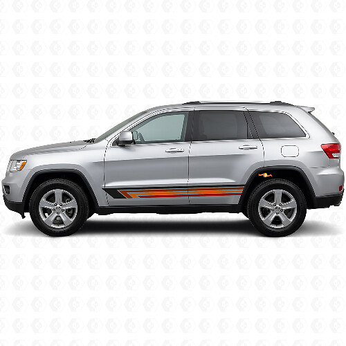 Vintage gerade Streifen Seiten-Vinylaufkleber für Jeep Grand Cherokee 2011-2021