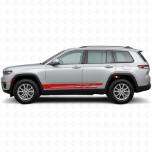 Dekorierte Seitenstreifen Vinyl-Aufkleber Kit für Jeep Grand Cherokee 2021+_3