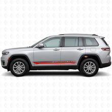 Schachbrettmuster Gezeichnete Seitenstreifen Aufkleber für Jeep Grand Cherokee 2021+_3