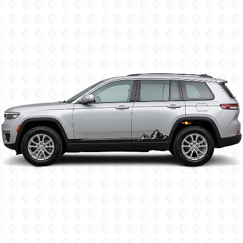 Berge Dünne Streifen Seitenvinylaufkleber für Jeep Grand Cherokee 2021+_1