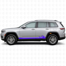 Berge Dünne Streifen Seitenvinylaufkleber für Jeep Grand Cherokee 2021+_2