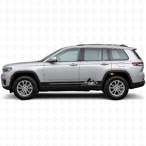 Mountains Style Streifen Seiten-Vinylaufkleber für Jeep Grand Cherokee 2021+