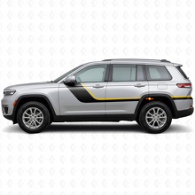 Doppelte Seitenstreifen Vinyl-Aufkleber für Jeep Grand Cherokee 2021+_2