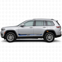 Schachbrettflaggen-Seitenstreifen Vinyl-Aufkleber für Jeep Grand Cherokee 2021+_2