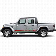 Schachbrettmuster geschwungene Seitenstreifen Vinyl-Aufkleber für Jeep Gladiator 2020+_3