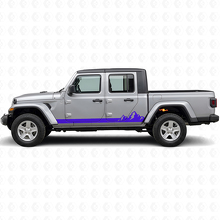 Mountains Dünne Streifen Seiten-Vinylaufkleber für Jeep Gladiator 2020+_2
