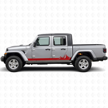 Mountains Dünne Streifen Seiten-Vinylaufkleber für Jeep Gladiator 2020+_3