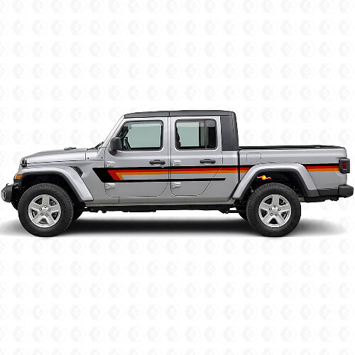 Dreifachstreifen Türseitenaufkleber für Jeep Gladiator 2020+_1