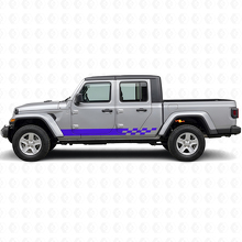 Karierte Streifen Seitenvinylaufkleber für Jeep Gladiator 2020+_2