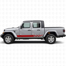 Karierte Streifen Seitenvinylaufkleber für Jeep Gladiator 2020+_3