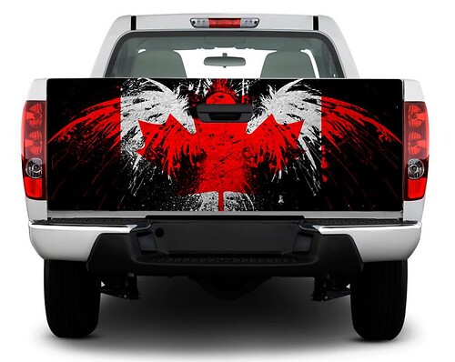 Kanadische Flagge in Form eines Vogels Heckklappen Vinylaufkleber für Pick-up Trucks SUVs