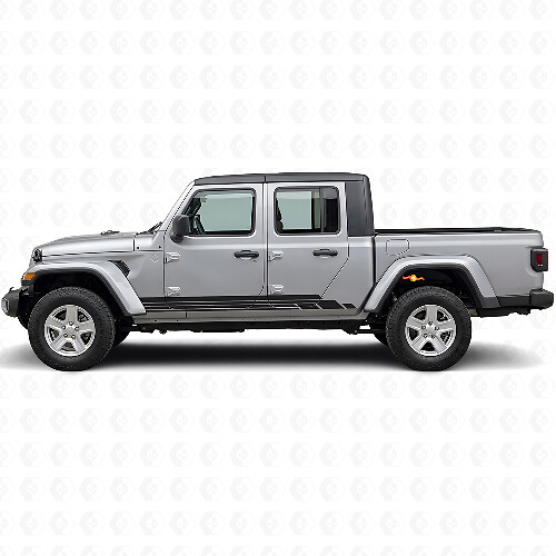 Gekrümmte Streifen Seiten-Vinyl-Aufkleber-Set für Jeep Gladiator 2020+_1