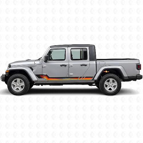 Vintage-Stil Seitenstreifen Vinylaufkleber für Jeep Gladiator 2020+_1
