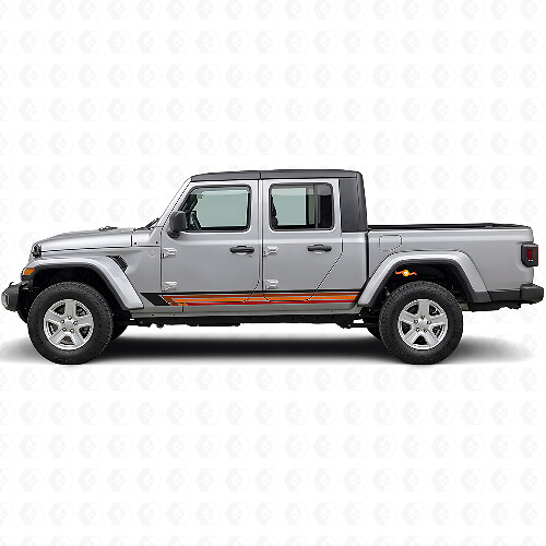 Vintage gerade Seitenstreifen Vinyl-Aufkleber für Jeep Gladiator 2020+_1
