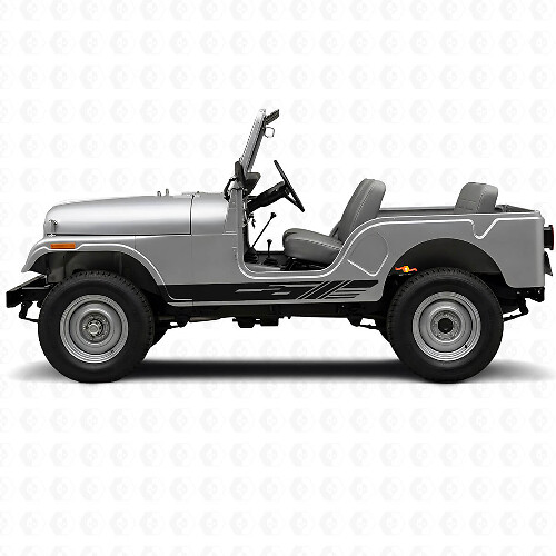 Dekoratives Seitenstreifen-Vinyl-Aufkleber-Set für Jeep CJ-5 1955-1983
