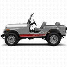 Dekoratives Seitenstreifen-Vinyl-Aufkleber-Set für Jeep CJ-5 1955-1983_3