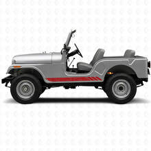 Topografische Streifen Seitenaufkleber für Jeep CJ-5 1955-1983_3