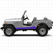 Mountains Dünne Streifen Seiten-Vinylaufkleber für Jeep CJ-5 1955-1983_2